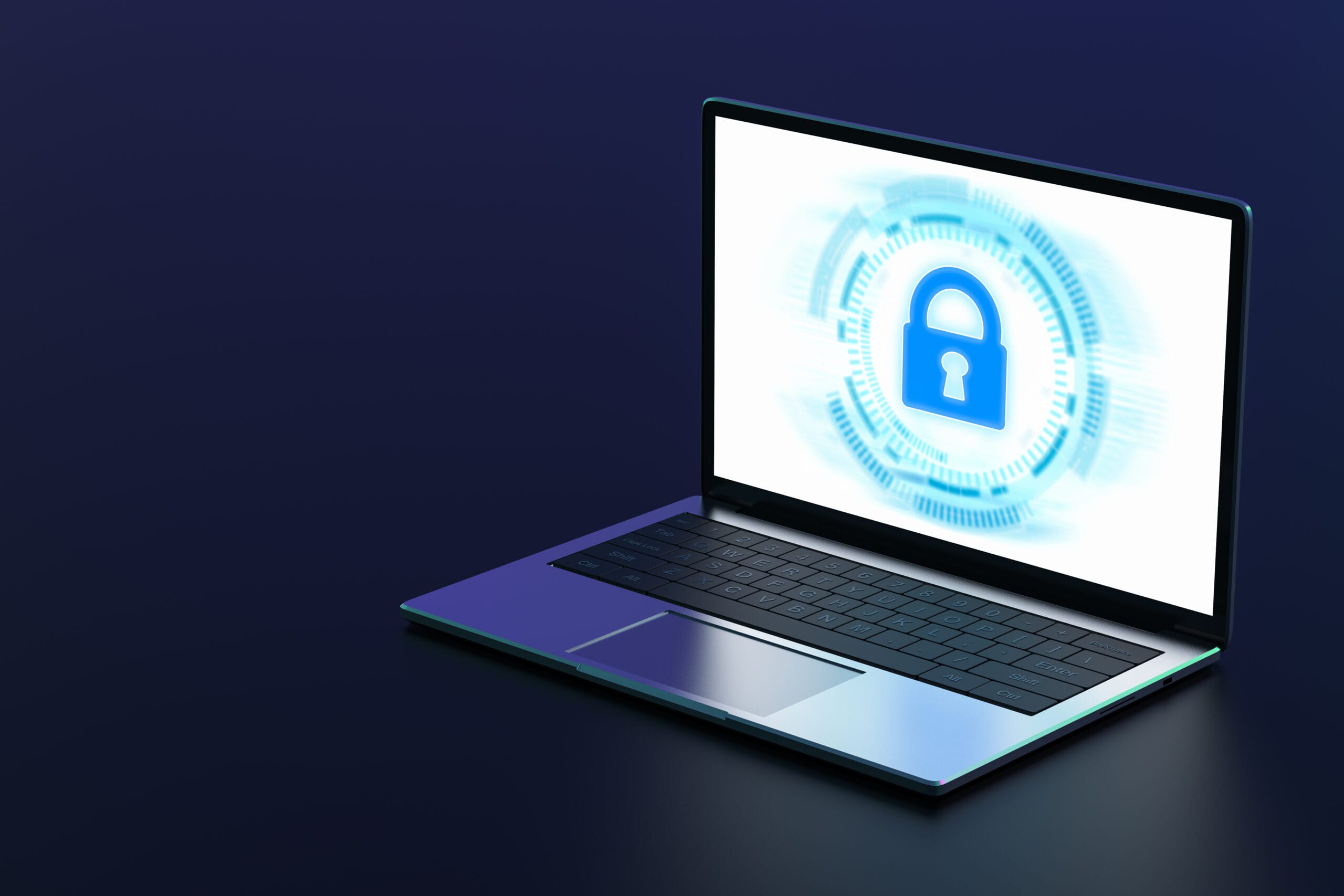 ordinateur portable avec verrouillage du clavier pour la securite en ligne scaled